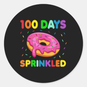 100 Days Of School Sprinkled With Fun  Classic Round Sticker
