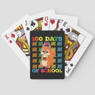 100 Days Of School Squirrel Teacher Playing Cards