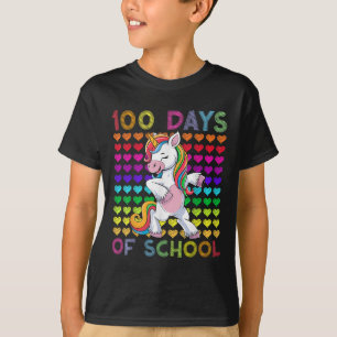 100 Days Of School Still Loving It Hearts Unicorn T-Shirt