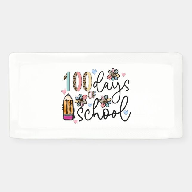100 days of school sublimation banner (Horizontal)