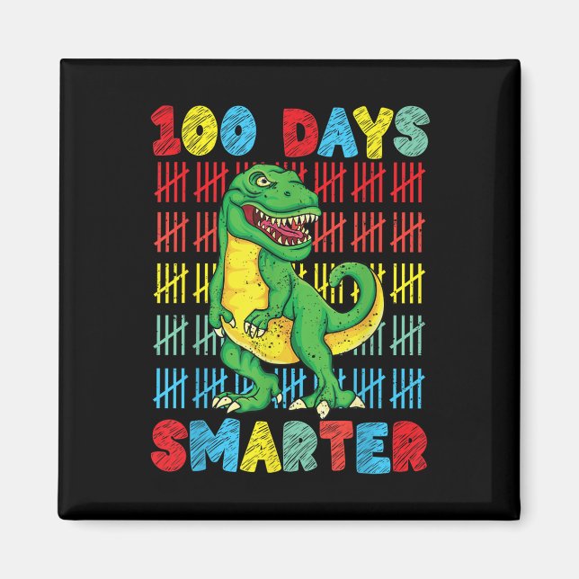 100 Days Of School T-rex 100th Day Of School Magnet (Front)