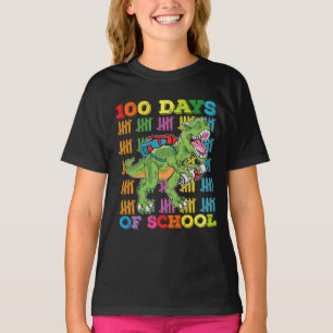 100 Days Of School T Rex Dinosaur Teacher Student T-Shirt