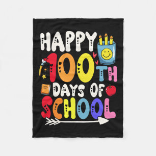 100 Days Of School Teacher And Student 1 Fleece Blanket