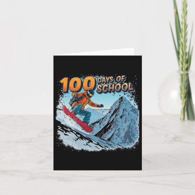 100 Days Of School Teacher And Student Funny  Card (Front)