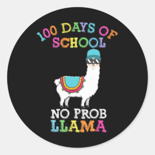 100 Days Of School Teacher  Classic Round Sticker