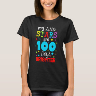 100 Days Of School Teacher Cute Brighter Stars T-Shirt