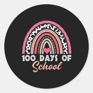 100 Days Of School Teacher Kids 100th Day Of Schoo Classic Round Sticker