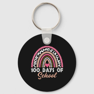 100 Days Of School Teacher Kids 100th Day Of Schoo Key Ring