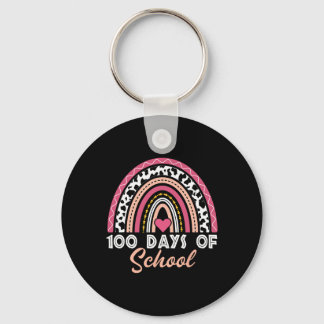 100 Days Of School Teacher Kids 100th Day Of Schoo Key Ring