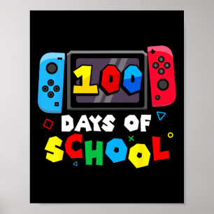 100 Days Of School Teacher Kids Boys Girls 100 Day Poster