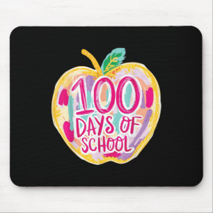 100 Days Of School Teacher Kids Retro  Mouse Pad