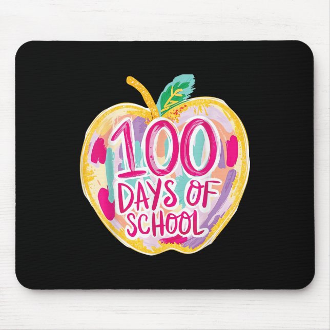 100 Days Of School Teacher Kids Retro  Mouse Pad (Front)