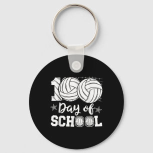 100 Days Of School Teacher Kids Volleyball 100th Key Ring