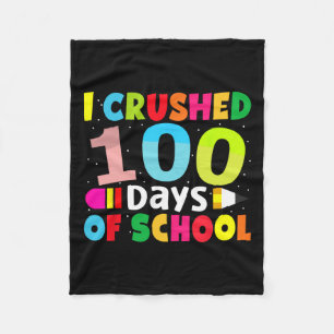 100 Days Of School Teacher Or Student 100th Day Of Fleece Blanket