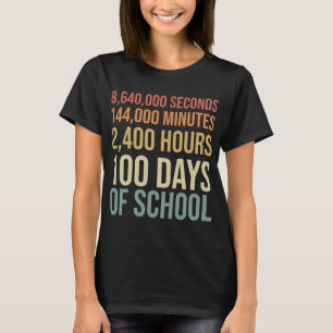 100 Days of School Teacher Outfit 80s Retro Vintag T-Shirt