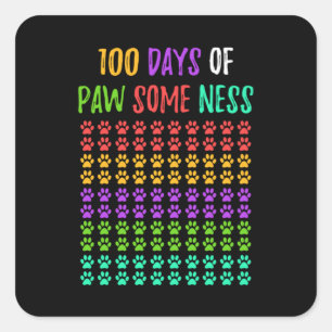 100 Days of School Teacher Student 45 Square Sticker