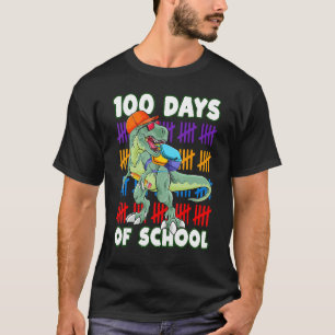 100 Days Of School Teacher Student Dinosaur Kid To T-Shirt