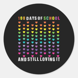 100 Days Of School Teacher Student Men Women Kids  Classic Round Sticker