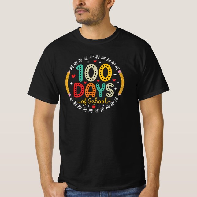 100 Days Of School Teacher Student T-Shirt (Front)