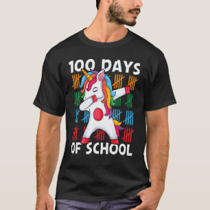100 Days Of School Teacher Unicorn Girls 100th Day T-Shirt