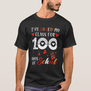100 Days Of School Teacher Valentine's Day T-Shirt