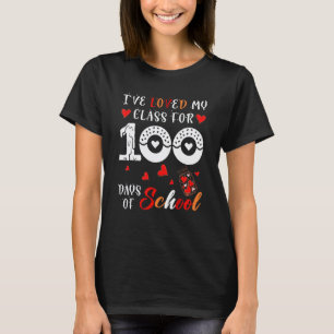 100 Days Of School Teacher Valentine's Day T-Shirt