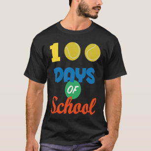 100 Days Of School Tennis 100 Days Smarter T-Shirt