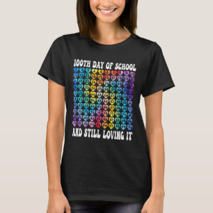 100 Days Of School Tie Dye Hearts Numbers 100 Day T-Shirt