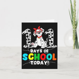 100 Days Of School Today Cute Dog Teacher Student  Card