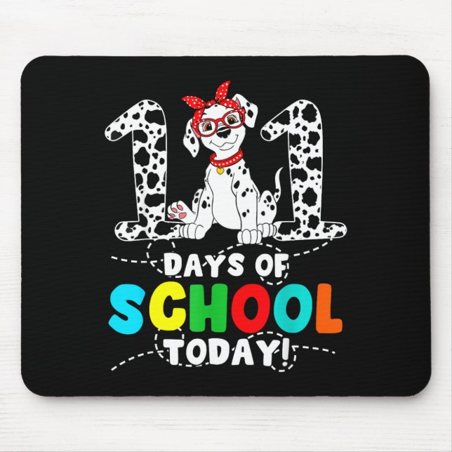 100 Days Of School Today Cute Dog Teacher Student  Mouse Pad (Front)