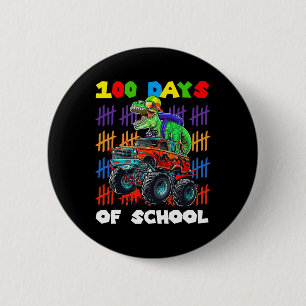 100 Days Of School Trex 100 Days Smarter 100th Day 6 Cm Round Badge