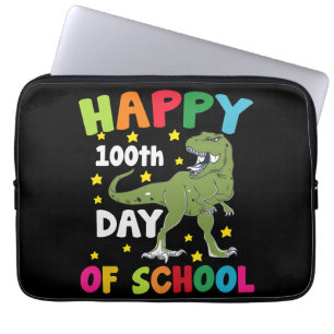 100 Days Of School Trex 100th Day of School Laptop Sleeve