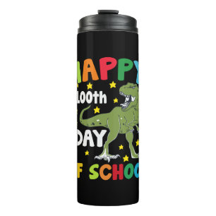 100 Days Of School Trex 100th Day of School Thermal Tumbler