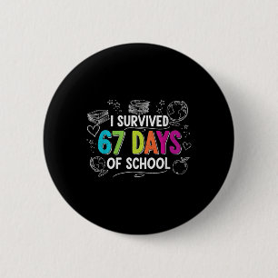 100 Days Of School Truck 67th Day Of School Six Se 6 Cm Round Badge