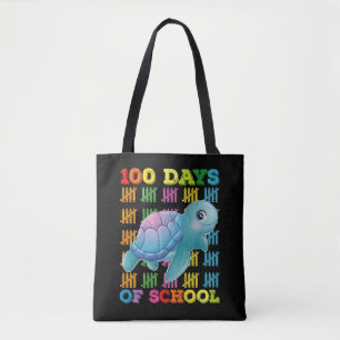 100 Days Of School Turtle Teacher Student Tote Bag