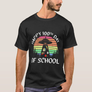 100 Days Of School UFO Alien Abductiion T-Shirt