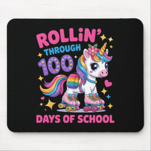100 Days Of School Unicorn 100th Day Smarter Girls Mouse Pad