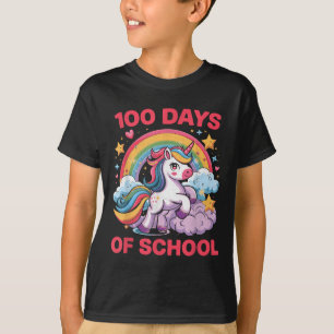 100 Days Of School Unicorn Girls Teacher 100th T-Shirt