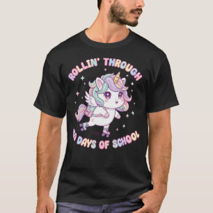 100 Days of School Unicorn Girls Teachers T-Shirt