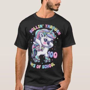 100 Days of School Unicorn Girls Teachers T-Shirt