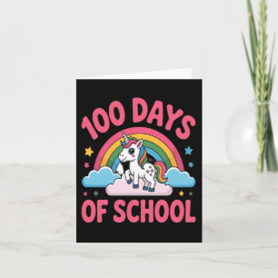 100 Days Of School Unicorn Milestone Card