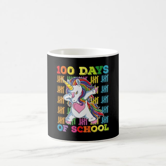 100 Days Of School Unicorn Teacher Coffee Mug (Center)