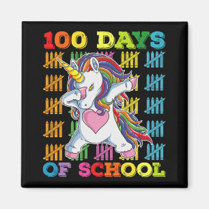 100 Days Of School Unicorn Teacher Magnet