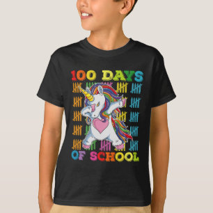 100 Days Of School Unicorn Teacher T-Shirt