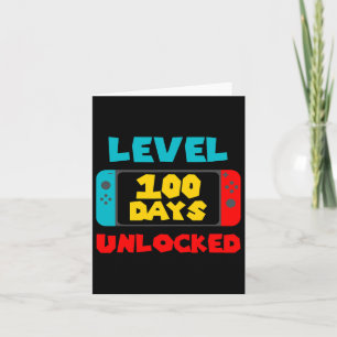 100 Days Of School Unlocked 100th Day Video Gamer  Card