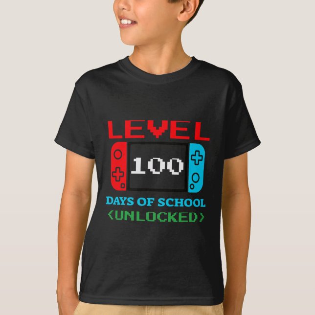 100 Days Of School Unlocked 3  T-Shirt (Front)