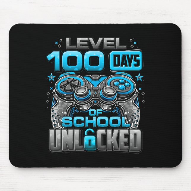 100 Days Of School Unlocked Boys 100th Day Of Scho Mouse Pad (Front)