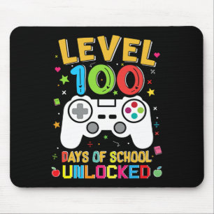 100 Days Of School Unlocked Gamer 100th Day Of Sch Mouse Pad