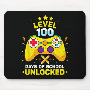 100 Days Of School Unlocked Gamer Gaming Videogame Mouse Pad