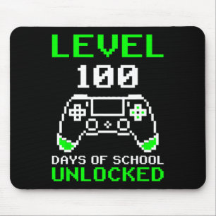 100 Days Of School Unlocked Gamer Video Games Boys Mouse Pad